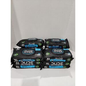 12PK DUDE Wipes - Flushable Wipes  576 Wipes total - Unscented Extra-Large Adult